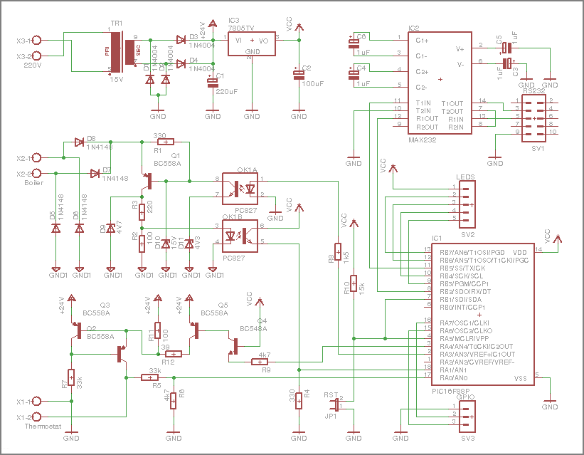 OpenTherm Gateway schematic